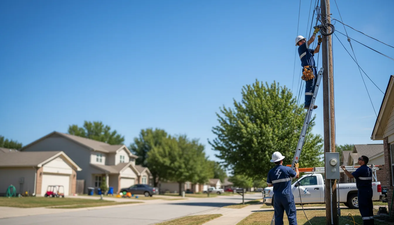 Residential electrician providing installation services in Gloster, LA